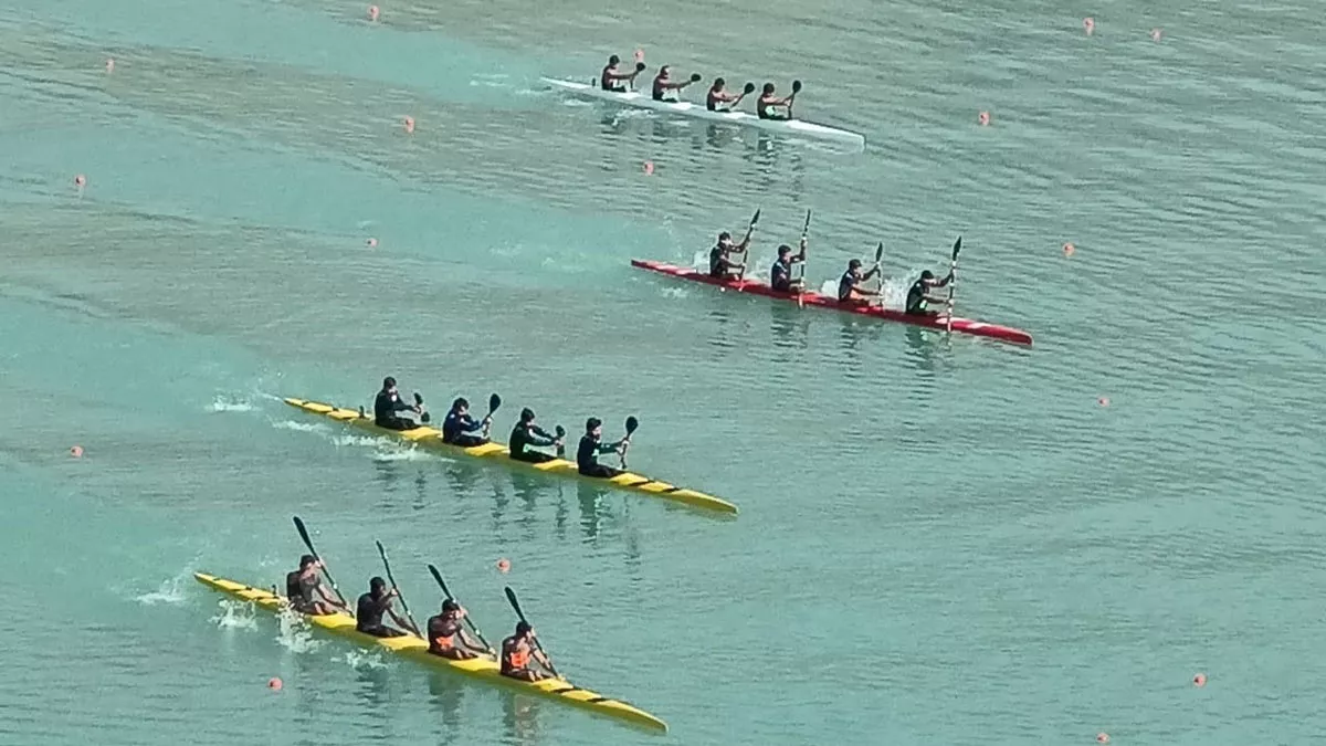 टिहरी झील में Water Sports Cup के रोमांच का आगाज, केंद्रीय मंत्री आरके सिंह व सीएम धामी ने किया शुभारंभ