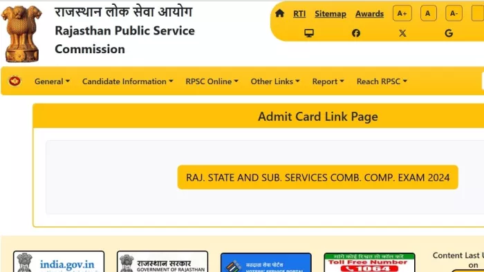 RPSC RAS Prelims Admit Card 2025: 2 फरवरी, 2025 को होगी परीक्षा