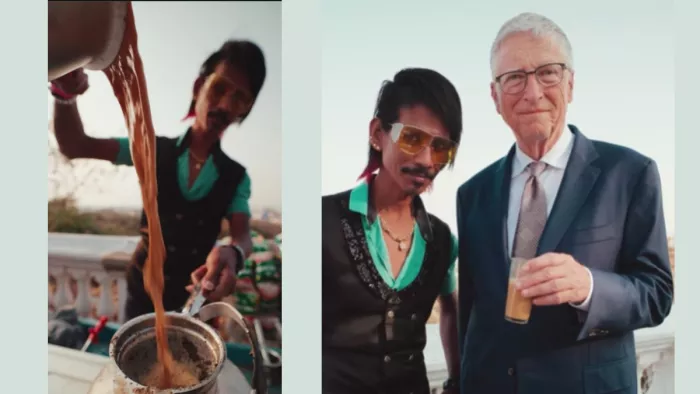 Microsoft के को-फाउंडर Bill Gates भारत में ले रहे चाय की चुस्कियां