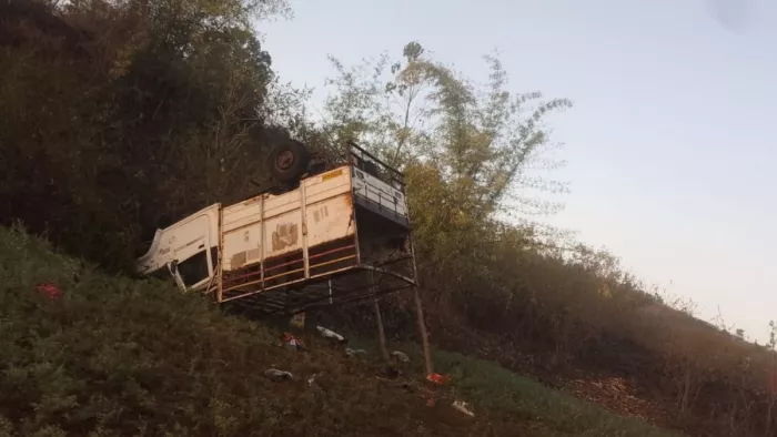 Dindori Accident डिंडौरी में हादसे का शिकार हुआ पिकअप वाहन। (फोटो- ऑल इंडिया रेडियो)