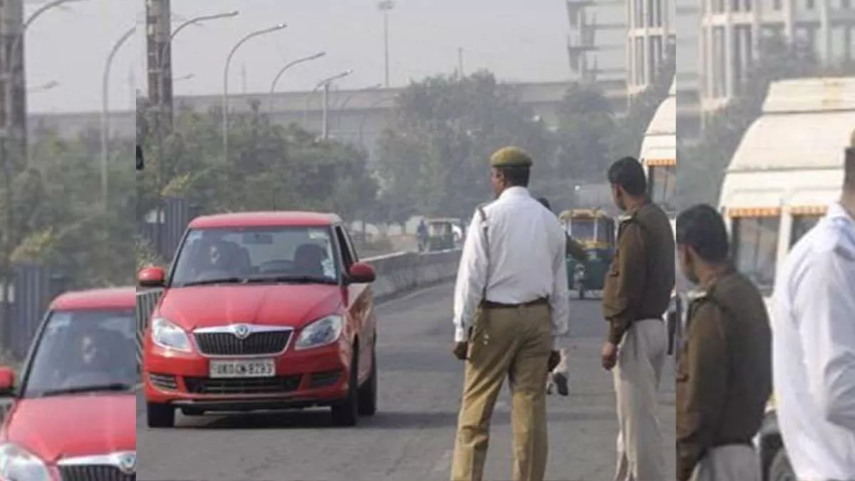 Noida: स्टंटबाजी पर पुलिस का एक्शन, कार से स्टंट पर काटा 25,500 का चालान