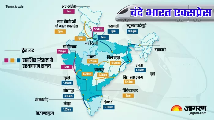 Vande Bharat Express Full list and stoppage