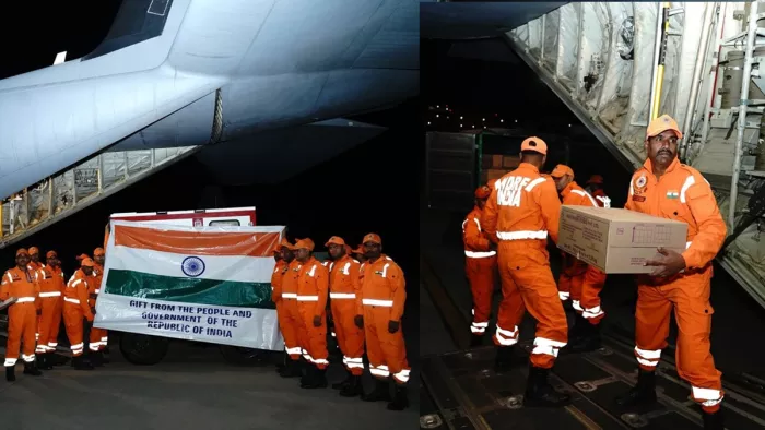 भारत भूकंप प्रभावित म्यांमार को राहत सामग्री भेज रहा है (फोटो- एएनआई)