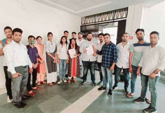 memorandum submitted regarding the demand to check eligibility of mdu vice chancellor in jind