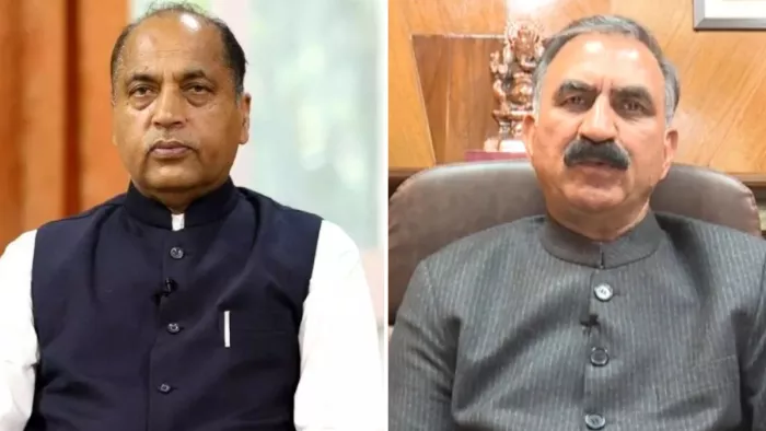 लोकसभा चुनाव 2024: पूर्व सीएम जयराम ठाकुर और सीएम सुखविंदर सिंह सुक्खू। (फाइल फोटो)