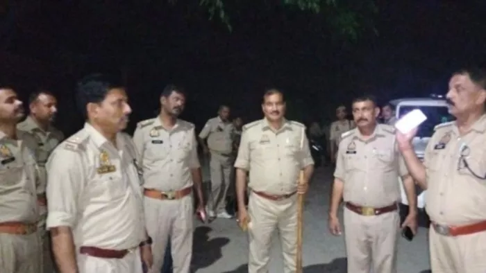 अलापुर में ट्रैक्टर-ट्राली सवार लोगाें से मारपीट के बाद दिशा निर्देश देते सीओ केके तिवारी। जागरण