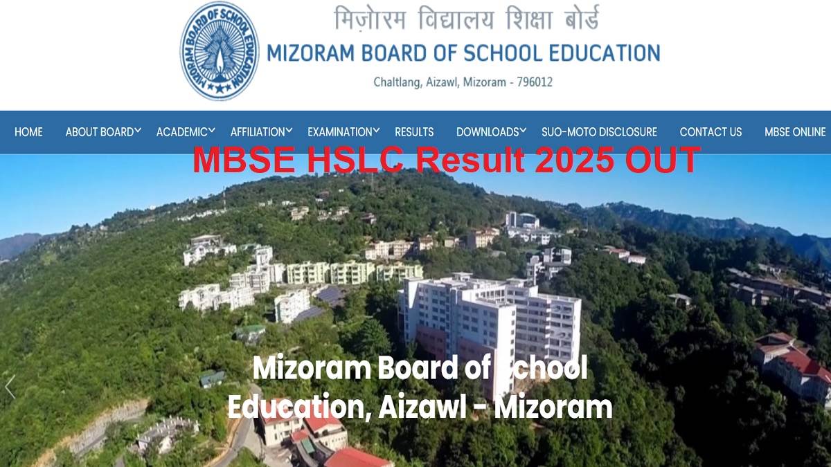 mbse hslc result 2025 out mizoram board 10th result declared at mbse edu in download marksheet from the link given here