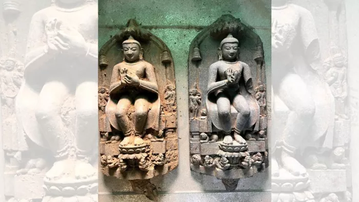 खेत की खोदाई में मिलीं भगवान बुद्ध की दो प्राचीन मूर्तियां
