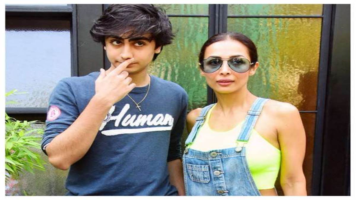 malaika arora brutally trolled for wear only shirt and spotted with son arhaan khan video and fans reaction goes viral on social media