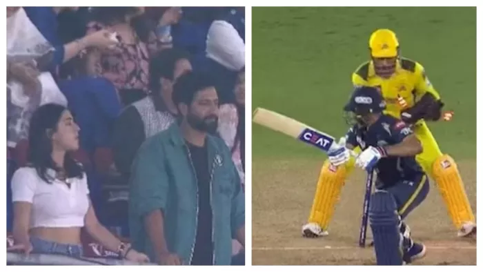 CSK Vs GT IPL Final 2023, Sara Ali Khan, Vicky Kaushal, Shubman gill