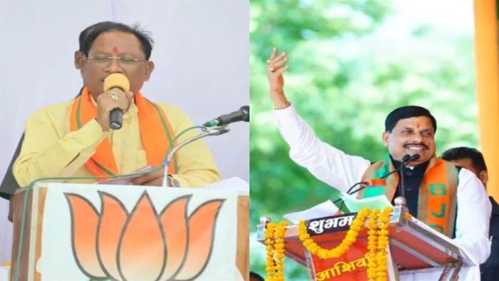 छत्तीसगढ़ के सीएम विष्णुदेव साय और मध्यप्रदेश के मोहन यादव ने साहिबगंज और दुमका में की सभा।