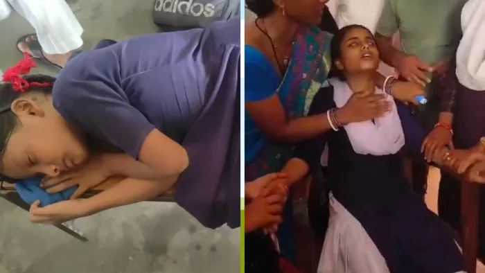 उमस भरी गर्मी का कहर, स्कूली बच्चे हो रहे बेहोश