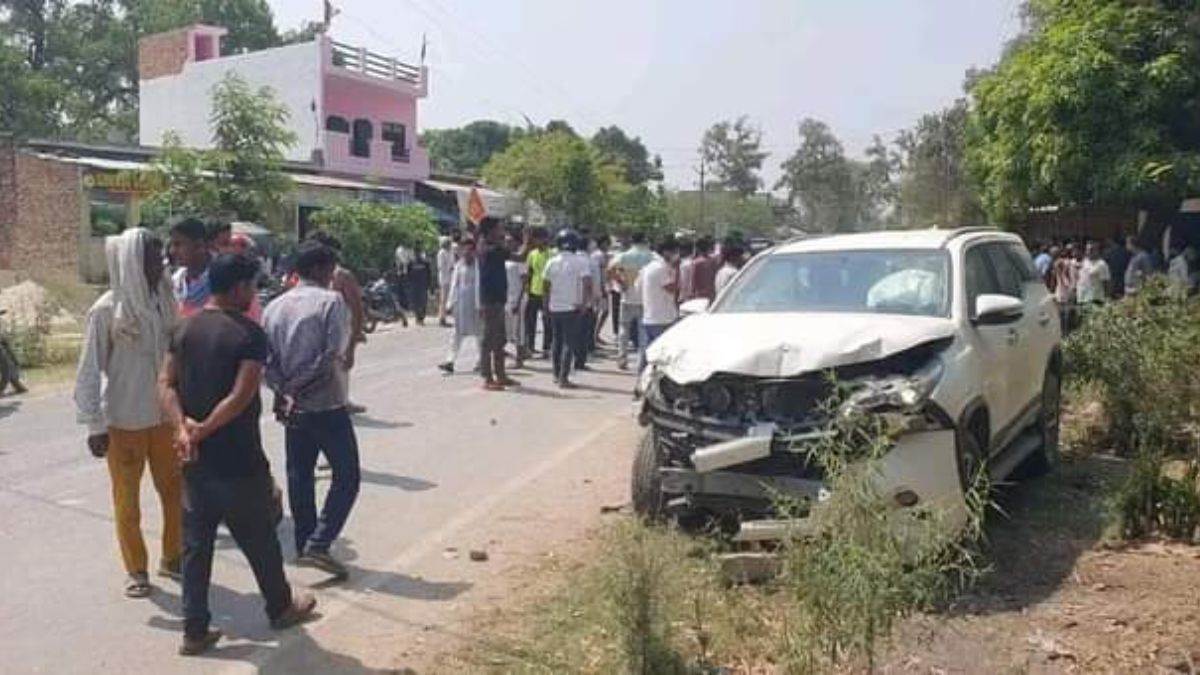 bjp candidate from kaiserganj lok sabha seat karan bhushan singh convoy accident in gonda two dead