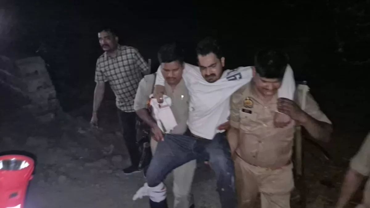 UP Police Encounter: बांदा में 25 हजार का इनामी बदमाश मुठभेड़ में गिरफ्तार, पैर में गोली लगने से हुआ घायल