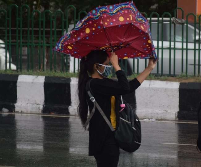 Delhi Weather Update तेज आंधी और बारिश से बदला दिल्लीNCR का मौसम