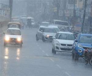 गोरखपुर में गुरुवार को बारिश का दृश्‍य, जागरण।