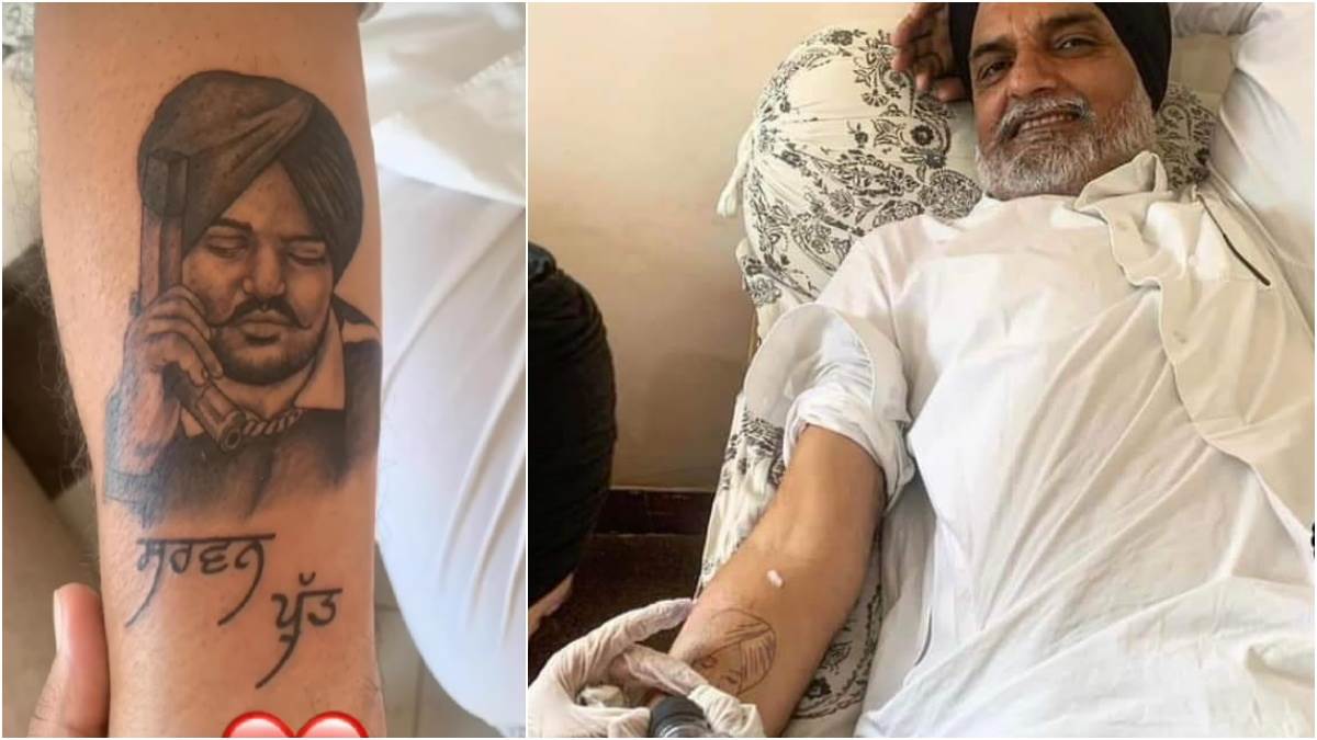 Sidhu Moose Wala Parents Get Late Singer Tattoo Inked on Their Arms, Fans  Get Emotional