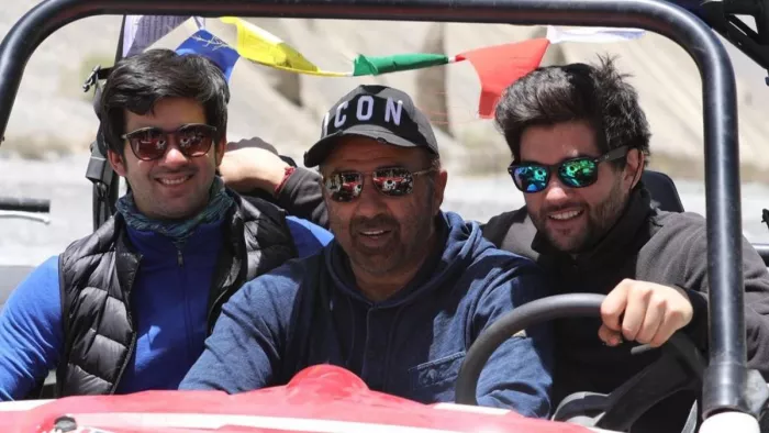 Suny Deol with their sons Karan Deol and Rajveer Deol. Photo-Instagram
