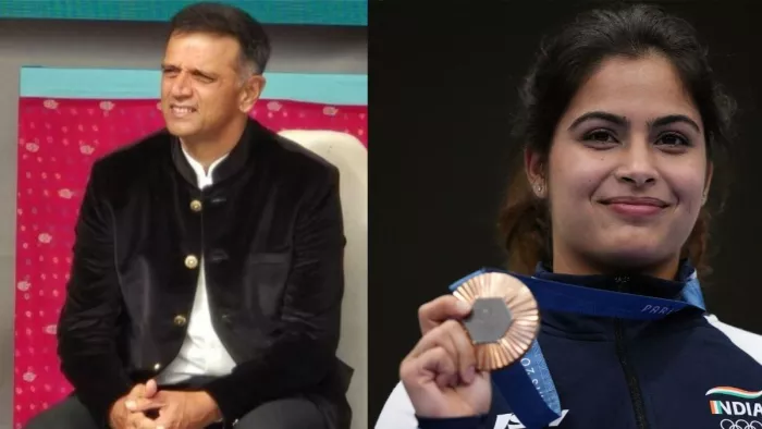 राहुल द्रविड़ ने मनु भाकर की तारीफ की।