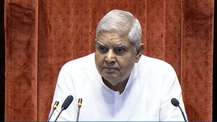 राज्यसभा के सभापति जगदीप धनखड़ । फोटोः एएनआई।