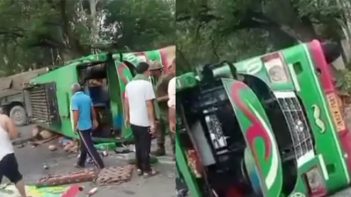 जम्मू-कश्मीर के अखनूर में भीषण सड़क हादसा