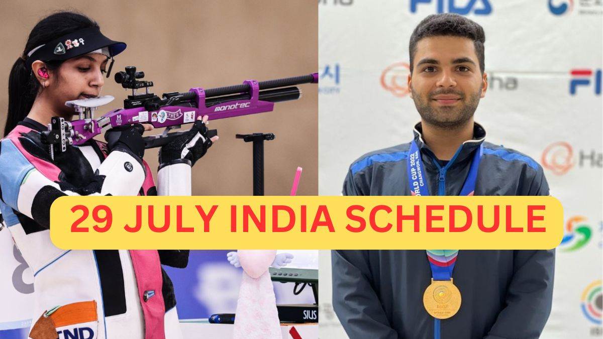 paris olympics 2024 india 29 july full schedule all events list ramita jindal arjun babuta
