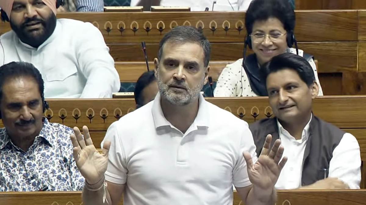 rahul gandhi is not hesitating to make arbitrary and absurd arguments in the lok sabha