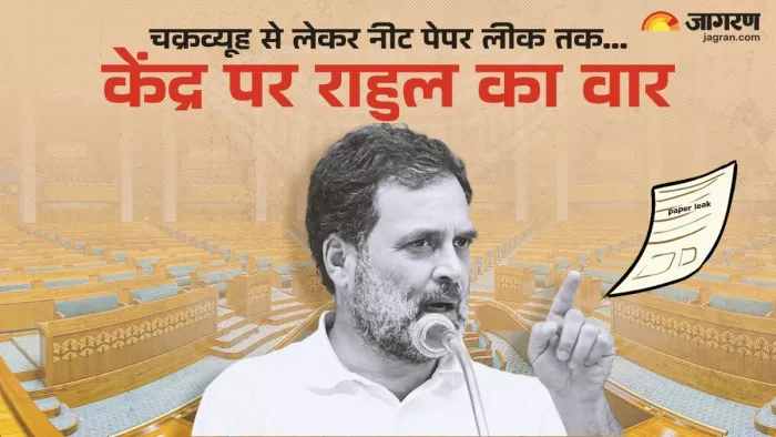 Rahul Gandhi on budget संसद में बोलते हुए राहुल गांधी।