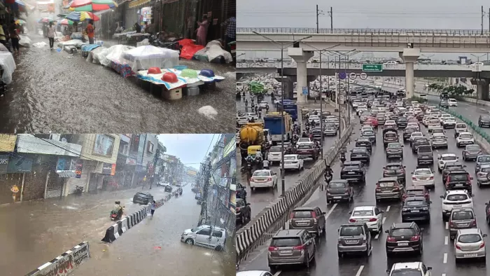 दिल्ली में झमाझम बारिश से मौसम हुआ सुहावना। जागरण