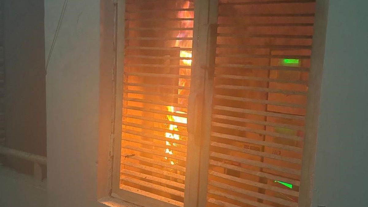 ncr fire at m2k county heights society in rewari electric panel blaze