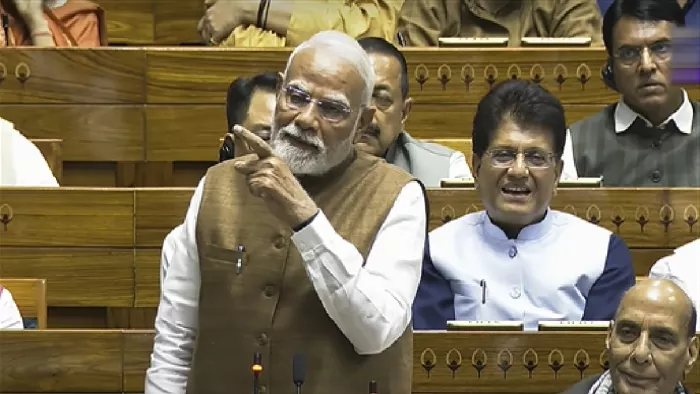 लोकसभा में प्रधानमंत्री नरेंद्र मोदी। (फाइल फोटो)