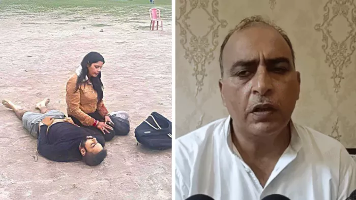 पहलगाम हमले में मारे गए थे लेफ्टिनेंट विनय नरवाल, बाएं- राजेश नरवाल (फाइल फोटो)