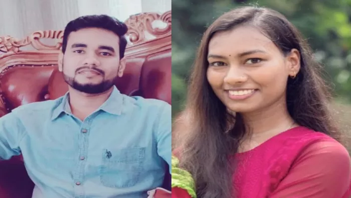 इसरो विज्ञानी सुधांशु कुमार के साथ में बहन सुष्मिता कुमारी।