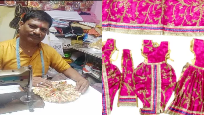 खंडवा के भगवान टेलर को किसी भी मंदिर का नाम बता दें वो तुरंत सिल देंगे मूर्तियों के पोशाक