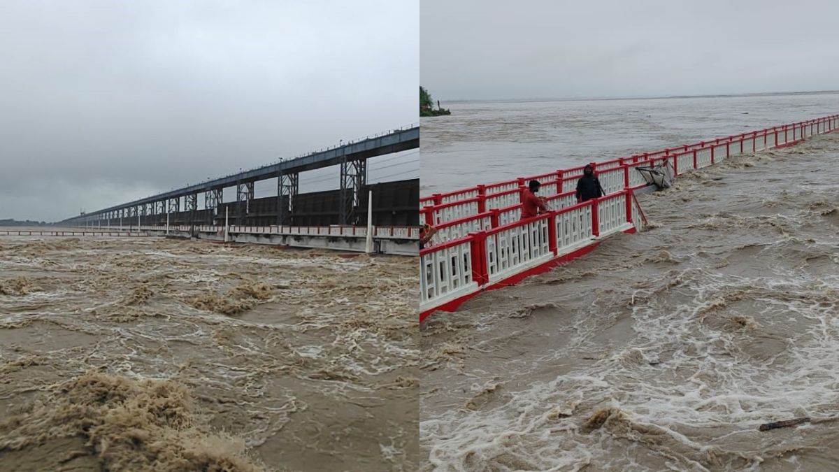 flood in bihar kosi valmikinagar barrage flood alert as rivers overflow over 20 districts affected