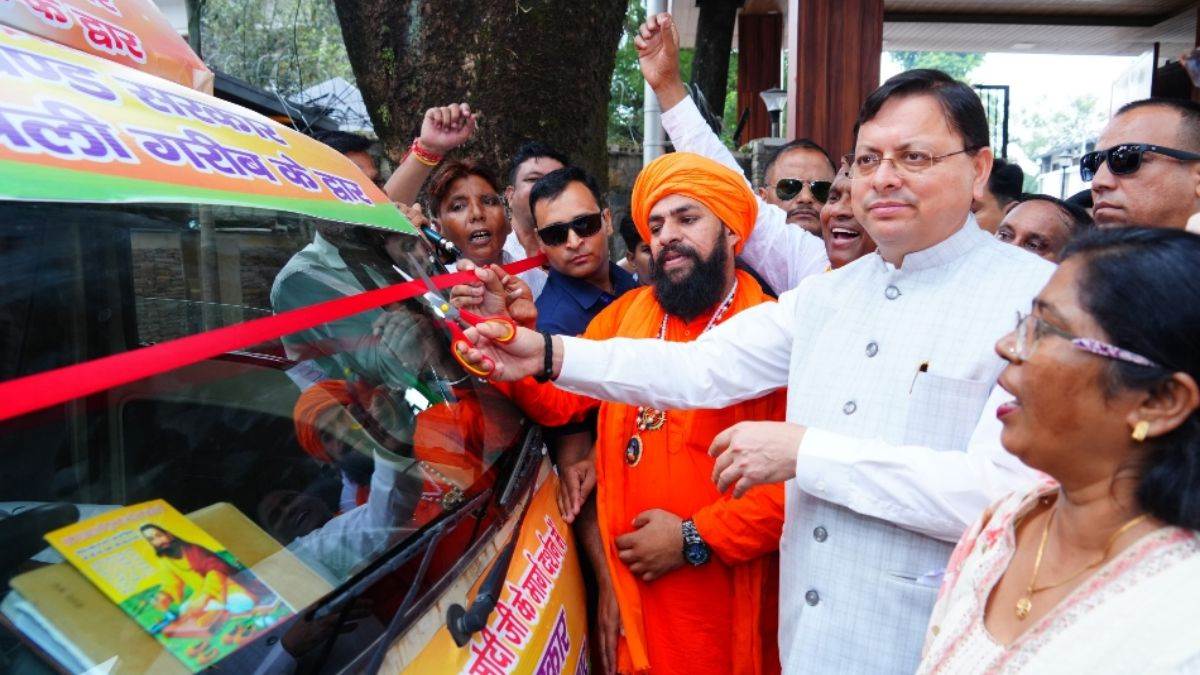 pushkar singh dhami launches ambedkar welfare camp vehicle news