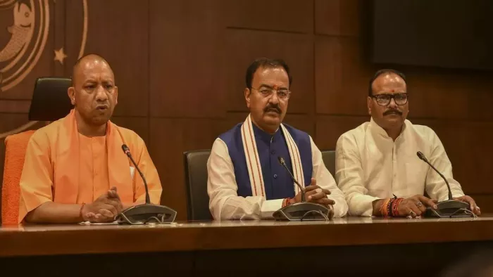 मुख्यमंत्री योगी आदित्यनाथ, केशव प्रसाद मौर्य, ब्रजेश पाठक
