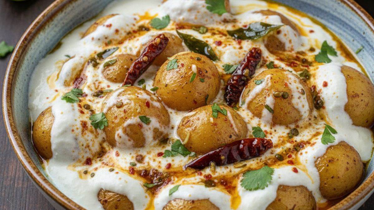 easy dahi vratwale aloo recipe for navratri fasting