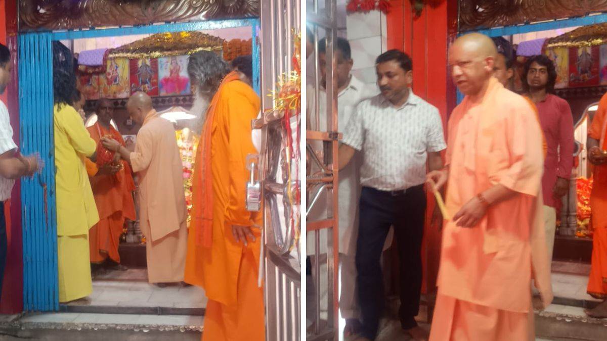 yogi adityanath visits budhiya mai temple prays for uttar pradesh welfare