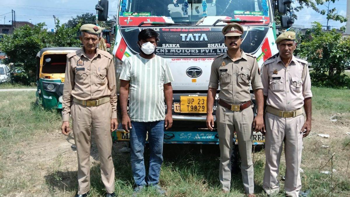 security breach truck stolen from dhoulana police station and driver arrested