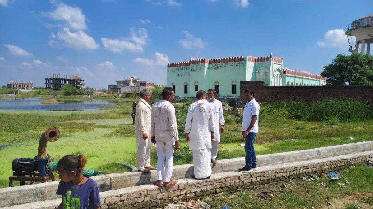 ncr mewat news mla aftab ahmed addresses waterlogging issues in nuh
