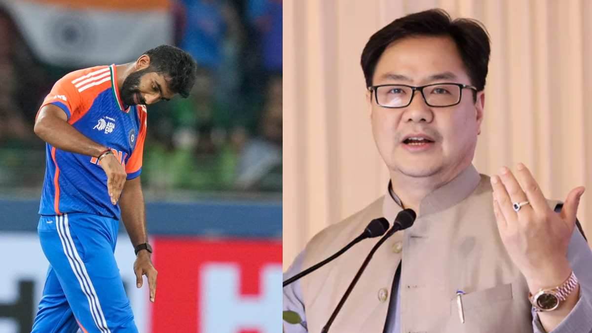 ind vs pak asia cup 2025 bumrahs jet crash gesture to haris rauf goes viral kiren rijiju reaction