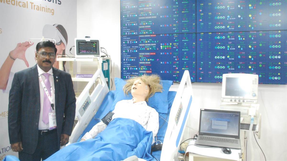 ncr ai powered medical training system showcased at up trade show noida news