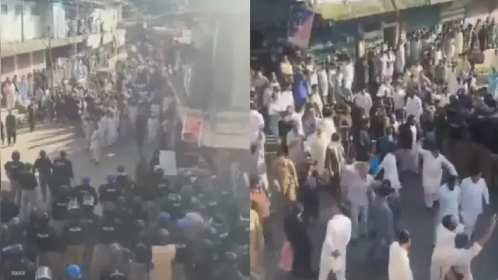 PoK में लोगों का विरोध प्रदर्शन। फोटो- सोशल मीडिया