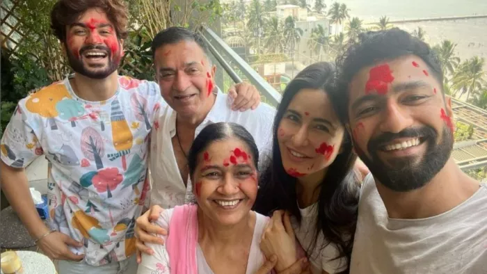 Katrina Kaif with her In Laws. Photo Credit: Katrina Kaif Instagram