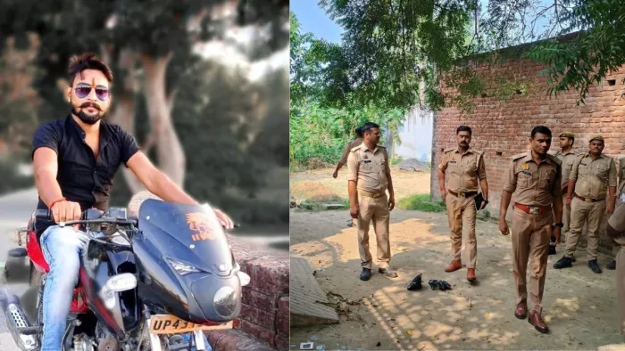 मृतक मंशाराम की फाइल फोटो, मौके पर पहुंचकर जांच करती पुलिस।