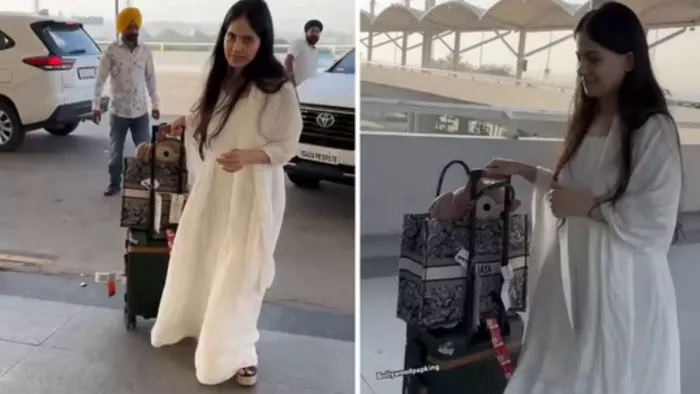 Jaya Kishori dior bag जया किशोरी की आई सफाई।