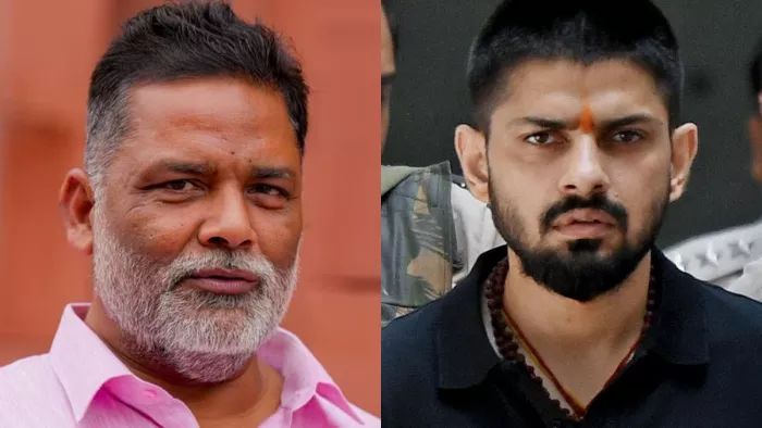 निर्दलीय सांसद पप्पू यादव और गैंगस्टर लॉरेंस बिश्नोई। फाइल फोटो