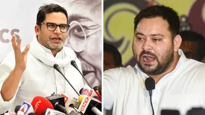 प्रशांत किशोर और तेजस्वी यादव (जागरण फोटो)