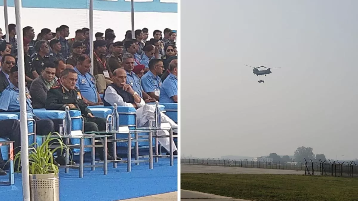 Air Show Agra: हवाई करतब देख रक्षामंत्री राजनाथ सिंह बाेले, आपदाओं से निपटने में देश बनेगा विश्व गुरु